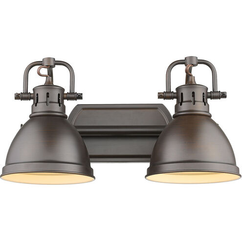 Duncan 2 Light 17 inch Rubbed Bronze Bath Vanity Wall Light